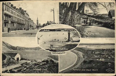 Weymouth — Victoria Terrace, The Quay e Clock Tower, Lulworth Cove, Portland e Chesil Beach — editor J.M.J.