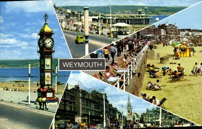 Weymouth — vista panorâmica — Published by D. Constance Limited