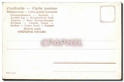 Rybacki rynek na plaży — scena życia morskiego — seria 4136 — Rewers