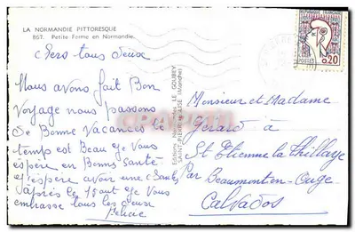 Mała Ferma w Normandii — La Normandie Pittoresque, nr 867 — Wydawnictwo Saint-Pierre-Lise (Manche) — Rewers