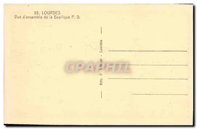 Lourdes — Vista geral da Basílica P. D. — P. Doucet — Verso