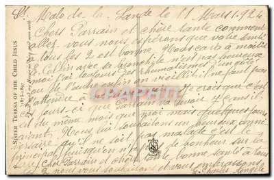 Irmã Tereza da Criança Jesus — 1873-1897 — editor não identificado, n° 9 — Verso