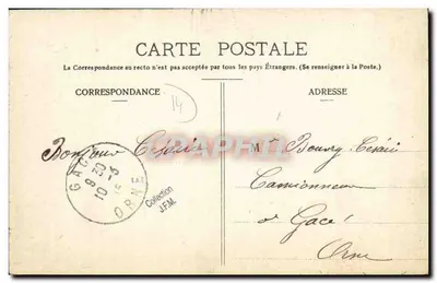 Esses bons Normandos — caricatura de um Normando fumando um cachimbo — E.H. Galry, N°14 — Verso