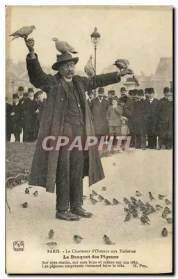 Париж — Чармер птиц в Тuileries — H. Pol.