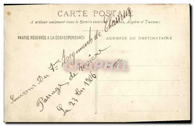 Passage van de Ravière — 23 April 1906 — Antieke ansichtkaart Frankrijk — Achterkant