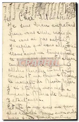 Bilhete postal antigo Environs de Moulins Engilbert Château de Montjoux — Verso