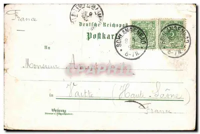 Stara pocztówka Gruss aus schlangenbad — Rewers