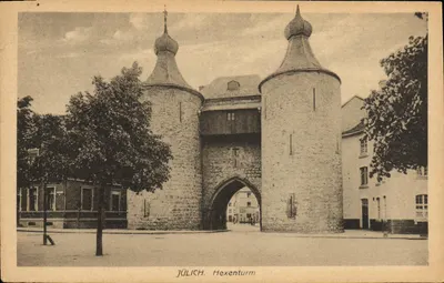 Bilhete postal antigo Julich Hexenturm