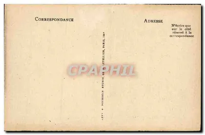 Stara pocztówka Abpia Mont Saint Michel Sala Rycerzy — Rewers
