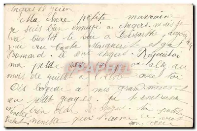 A Forget-Me-Not — Dedicated to Angers — Marange n°639 — Back