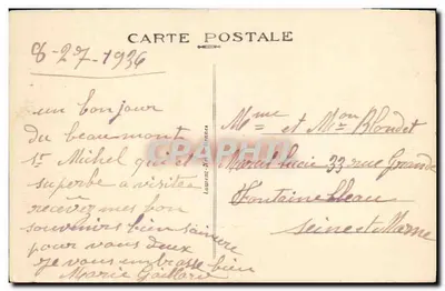 Mont-Saint-Michel — Widok panoramiczny, strona południowo-wschodnia — nr 450 — Rewers