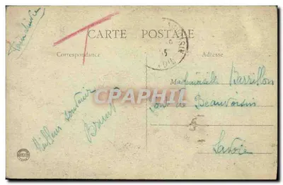 O Jura — Excursão ao Hérisson — A Grande Cascata — B. F., Paris 196 — Verso