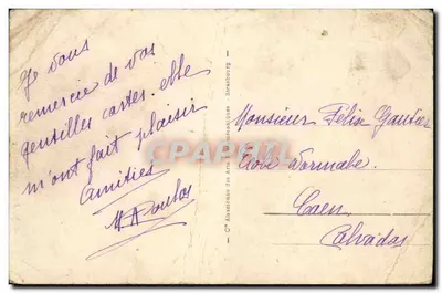 Villers-sur-Mer — Avenue de la Gare — éditeur C. A. B. (imprimé sur la carte) n°33 — Reverso
