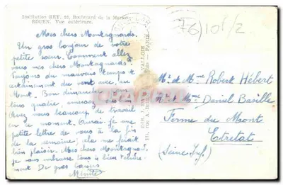 Institution REY, 26 Bulwar Morzy — Rouen — Wydawca J. Da Valllois, Paryż — Rewers