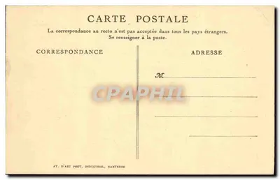 Wewnętrzna część dworu gotyckiego — wiersz Théophile Gautiera — wydawca AT. D'ART PHOT. INDUSTRIEL, NANTERRE — Rewers