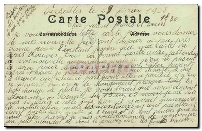Versailles — Le Palais à vol d'oiseau — LL. — Verso