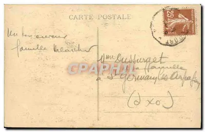 Puy Mary (1787 m.) — Uma Vacheria no Puy Mary — Edição de Luce Pierre & Adrien Marcout, em Aurillac — Verso