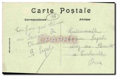 Parque de Versalhes — Parterres, no dia das grandes águas — Imp. Edia, Versalhes — Verso