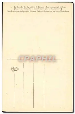 Kapelle van de Carmelieten van Lisieux — Kleine zijaltaars — Uitgever niet zichtbaar — Achterkant