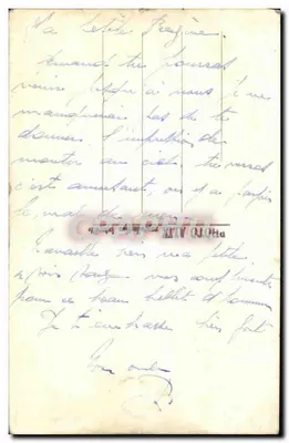 Bilhete postal antigo Teleferique — Verso