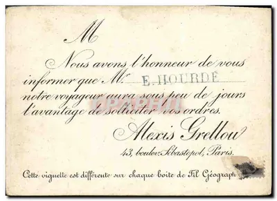 Geografische ansichtkaart — Departement Manche — uitgever Alexis Grelleau — Achterkant