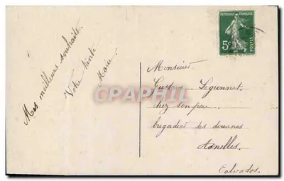 Dziewczyna z gołębiem — Montianville — wydawca G. Vire — Rewers