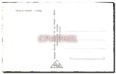 Possesse (Marne) — A Igreja — Jacques Fréville, editor, Reims — Verso