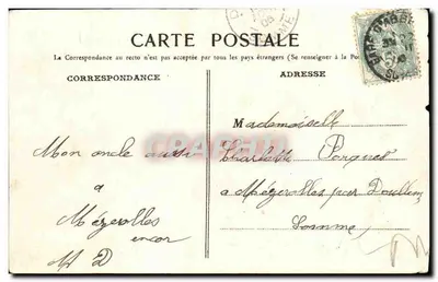 Bilhete postal antigo Noyelles sur Mer Uma fazenda nas marés salgadas — Verso