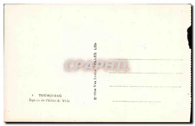 Praça do Hotel de Ville — Tourcoing — Edição Vve Lucien TOLLET, Lille — Verso