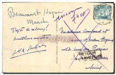 A Normandia Pittoresca — Jovens Normandos brincando perto de uma cerca — Edições Le Guaby, n° 4008 — Verso