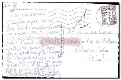 Dzieci w strojach tradycyjnych — scena uliczna — Wydawnictwo Normandzkie LE GOUBEY (Manche) — Rewers