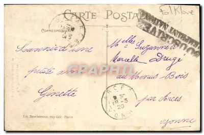 La Normandía — Una joven dentellera — Em. Brocheroux, n° 569 — Reverso