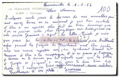 Pasterze Normandii — Bournerville — wydawca La Normandie Pittoresque, n° 56-8899 — Rewers