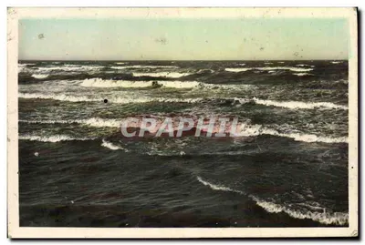 Côtes normandes — Effet de vagues — Éditeur : Léon Coubey, St-Pierre-Église