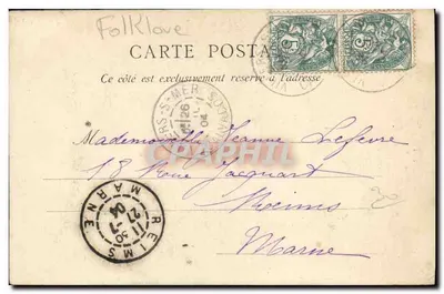 Estudos de Trajes — Minha Primeira Bonnette — A C.P.A. Paris — Verso