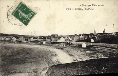 Erquy - A Praia — A Bretanha Pitoresca — Editor A. Néron, St-Brieuc, n°7913
