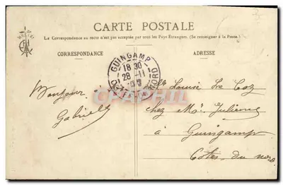 Bretagne - Le Petit Taquin - Wydawca F. Hamatte, St-Brieuc, n°2193 — Rewers