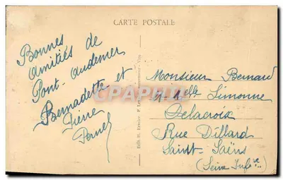 Enfant assis sur un perron — scène de Normandie — éditeur Henri ERMICE, n°15 — Verso