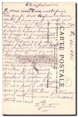 Paris — A place da Concorde — Tresor et Postes — Verso