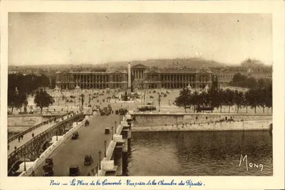 Paris — A Praça da Concórdia — Vista tirada da Câmara dos Deputados