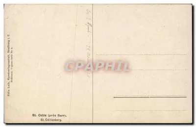 Św. Odille (przy Barr) — Św. Odillenberg — Félix Laib, Kunstverlaganstalt, Straßburg, seria Yaguen Nr. 4 — Rewers