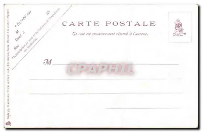 Zamieć w wiosce — Malowidło zimowe — Raphael Tuck & Sons Ltd. — Rewers