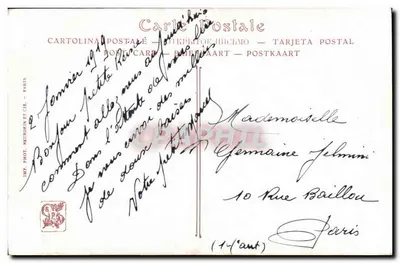 Pierwsze wyruszenie na wielką rybactwo — Alfred Guillou — Towarzystwo Sztuk Powszechnych — Salony Paryża 1919 — Rewers