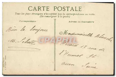 La Barque de Sauvelage — strandscène met paard en boot — uitgever Aqua Photo, nr. 2326 — Achterkant