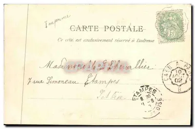Pescadora da costa — Chanterac — J. Brechet, editor Caen, Depositado, n° 175 — Verso