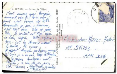 Cigogne — Widok na główną ulicę — Wydawnictwo André Leconte — Rewers