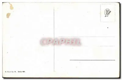 Scena morska — ptaki i fala — H. K. & Co. M. Série 490 — Rewers