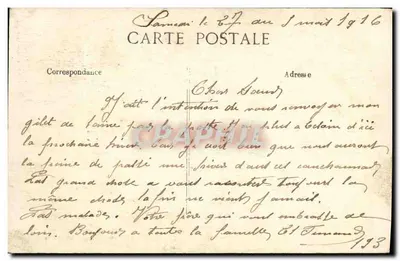 Côteau de l'Hermitage — vista panorâmica com edifício — editor: J. G. de Soubeyran, n° 701 — Verso
