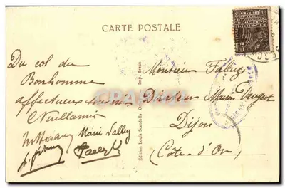 Tête des Faux — Tranchées françaises — Imp. Braun, Orsay — Verso