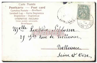 Bonheur de Garant — vista da margem — editor A. Homische — Verso